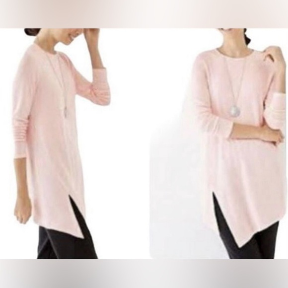 J.Jill Purejill Luxe Tencel Hi-Low
Asymmetrical Pink Blush Tunic Top - Picture 4 of 12